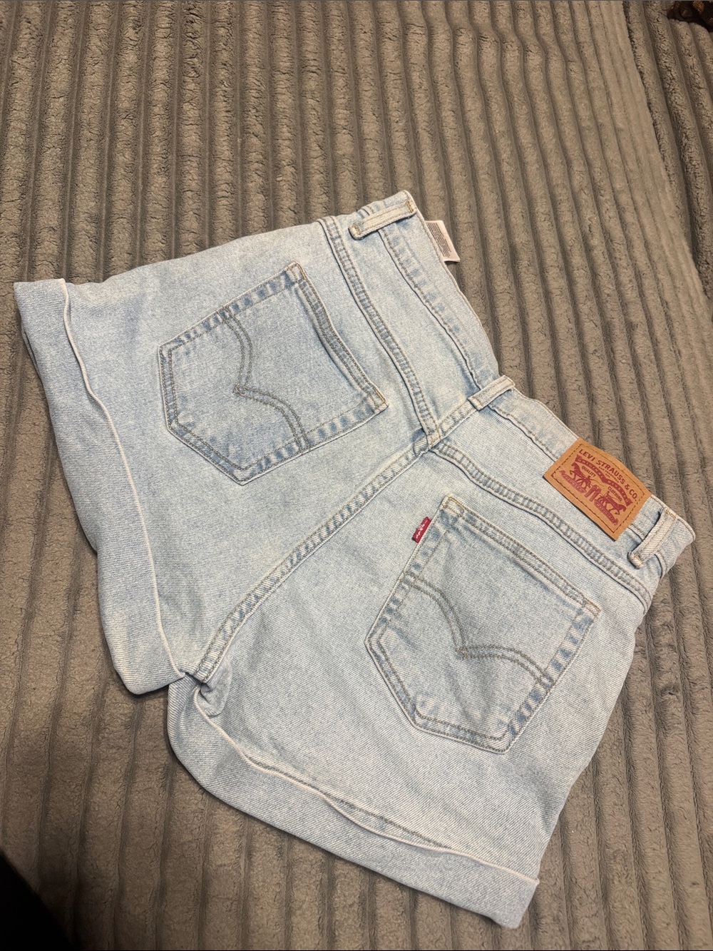 Levi's Women's Light Blue High-Rise Denim Shorts